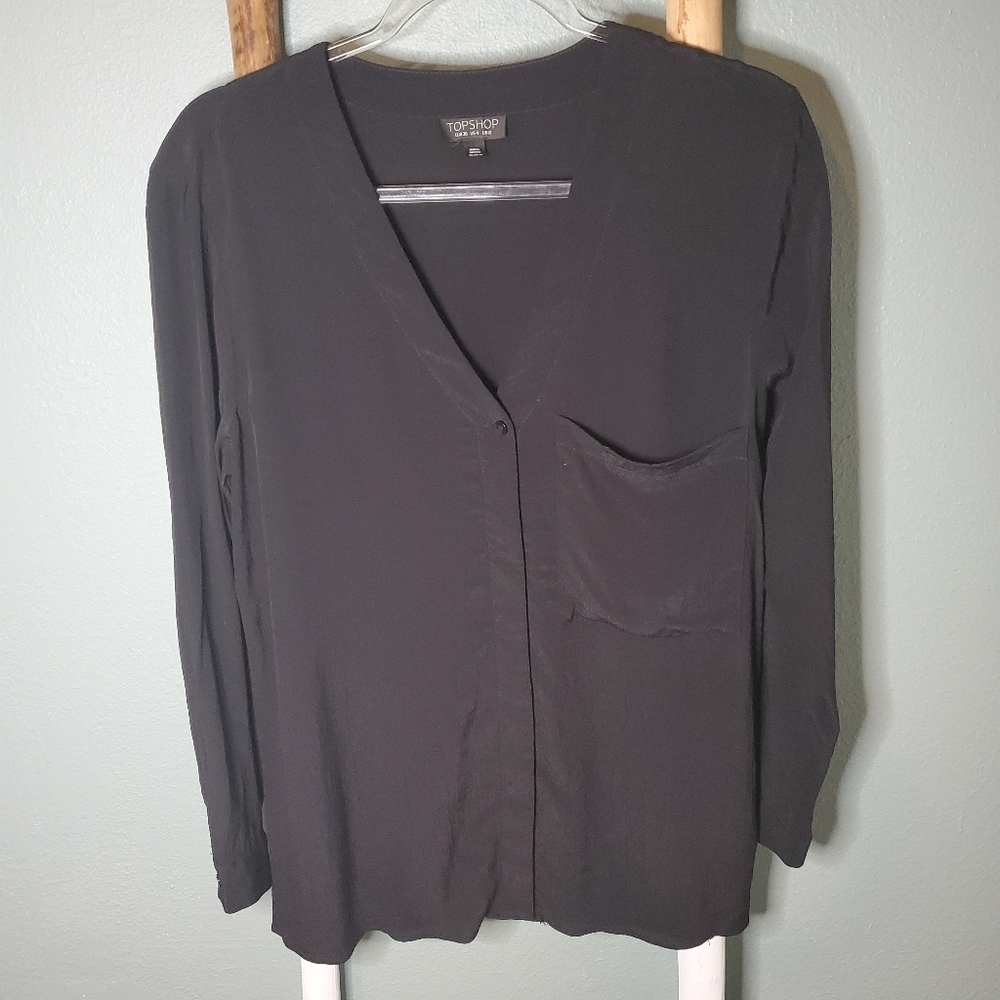 Topshop Split Back Blouse - image 1